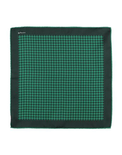 Shop Kiton Man Scarf Green Size - Silk