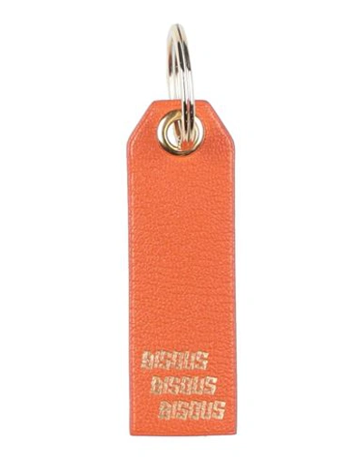 Shop Bisous Woman Key Ring Orange Size - Leather