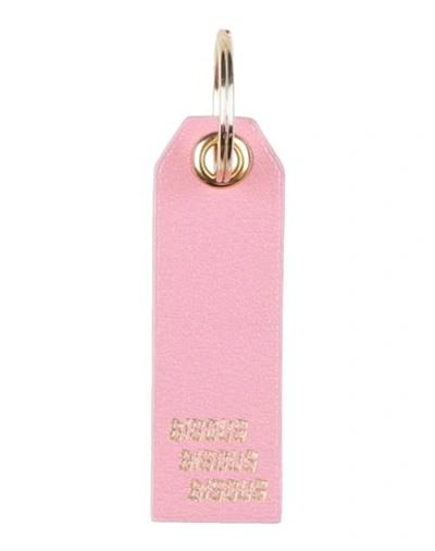 Shop Bisous Woman Key Ring Pink Size - Leather