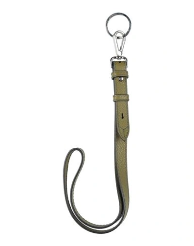 Shop Golden Goose Man Key Ring Military Green Size - Leather
