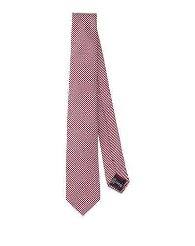 Shop Giorgio Armani Man Ties & Bow Ties Red Size - Silk, Cotton