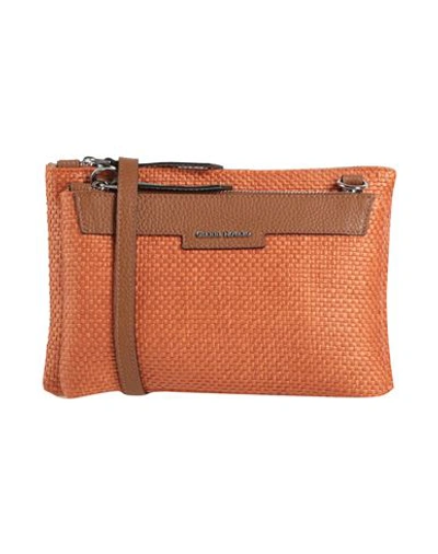 Shop Gianni Notaro Woman Cross-body Bag Orange Size - Leather, Textile Fibers