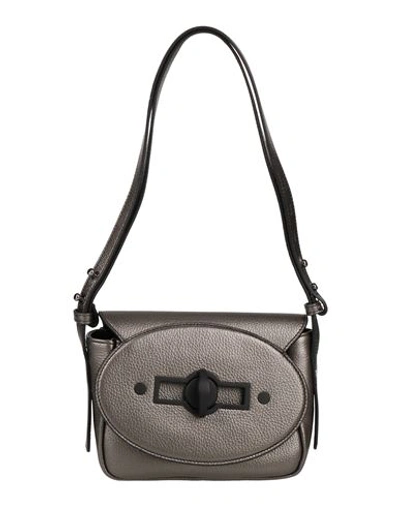 Shop Zanellato Woman Shoulder Bag Lead Size - Leather In Grey