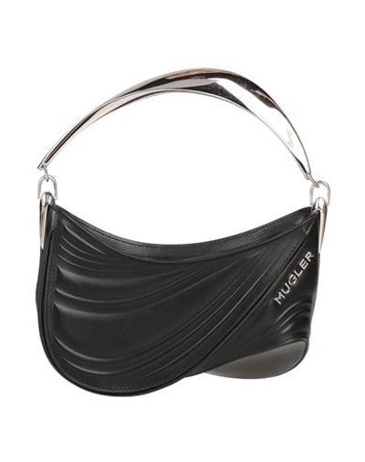 Shop Mugler Woman Handbag Black Size - Leather