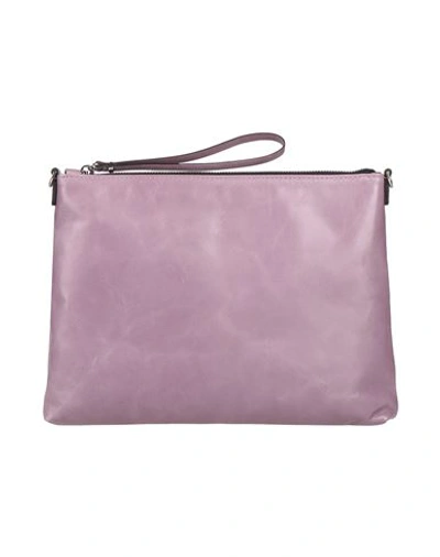 Shop Gianni Chiarini Woman Handbag Lilac Size - Leather In Purple