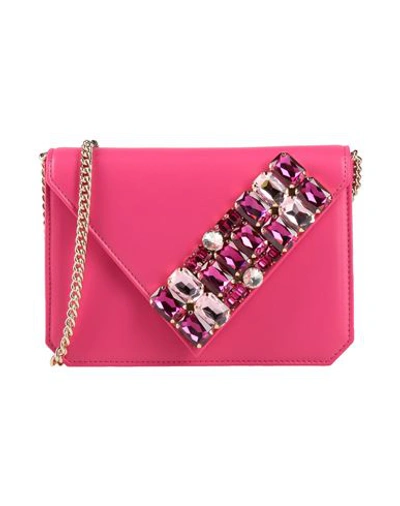 Shop Gedebe Woman Cross-body Bag Magenta Size - Leather