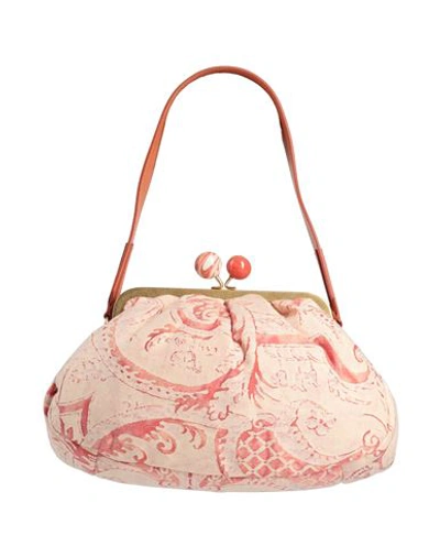 Shop Weekend Max Mara Woman Handbag Brick Red Size - Cotton