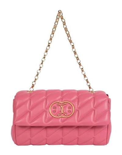Shop Moschino Quilted Shoulder Bag Woman Shoulder Bag Pink Size - Leather