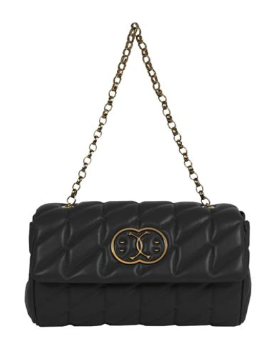 Shop Moschino Quilted Shoulder Bag Woman Shoulder Bag Black Size - Leather