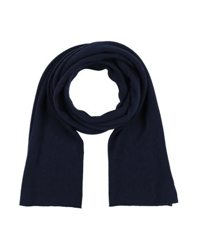 Shop Fabiana Filippi Man Scarf Navy Blue Size - Merino Wool, Silk, Cashmere