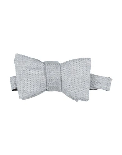 Shop Eton Man Ties & Bow Ties Light Grey Size - Silk, Polyester