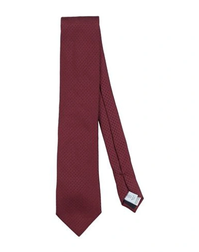 Shop Eton Man Ties & Bow Ties Burgundy Size - Silk In Red