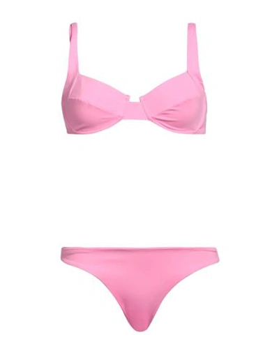 Shop Manebi Manebí Woman Bikini Pink Size 4 Polyamide, Elastane