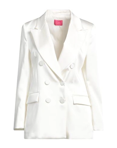 Shop Merci .., Woman Blazer White Size 6 Polyester, Viscose