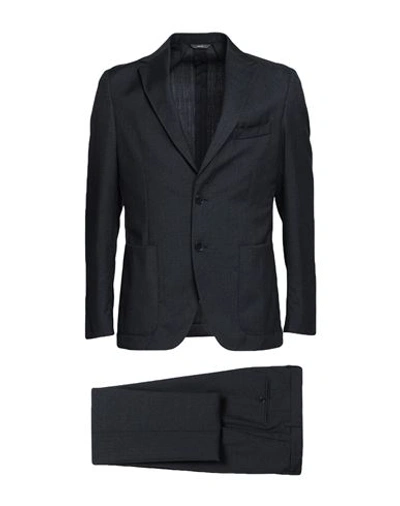 Shop Tornabuoni Man Suit Steel Grey Size 38 Wool