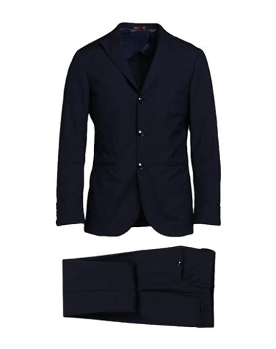 Shop Barba Napoli Man Suit Midnight Blue Size 36 Virgin Wool