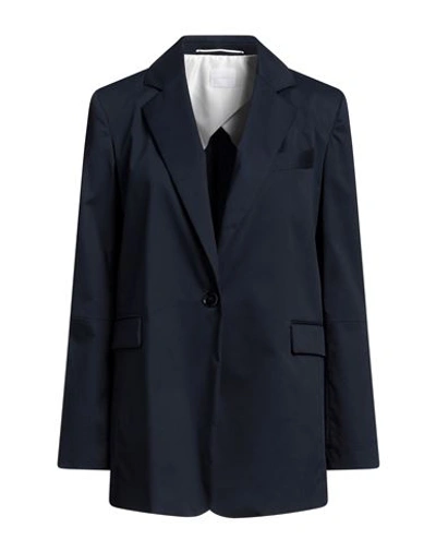 Shop Merci .., Woman Blazer Midnight Blue Size 8 Cotton, Nylon, Elastane