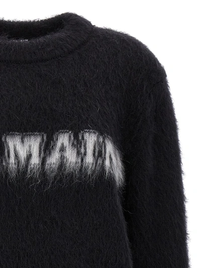 Shop Balmain ' Retrò' Sweater In White/black