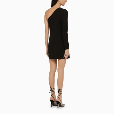 Shop Dsquared2 Short One-shoulder Dress In Black