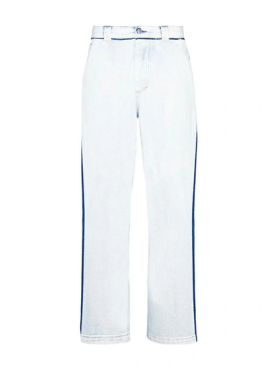 Shop Maison Margiela Regular & Straight Leg Pants In Blue