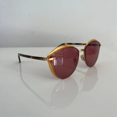Pre-owned Dior Christian  Sunglasses Murmure Aozu1 Gold Brown Tortoise Limited Edition Sunglasses