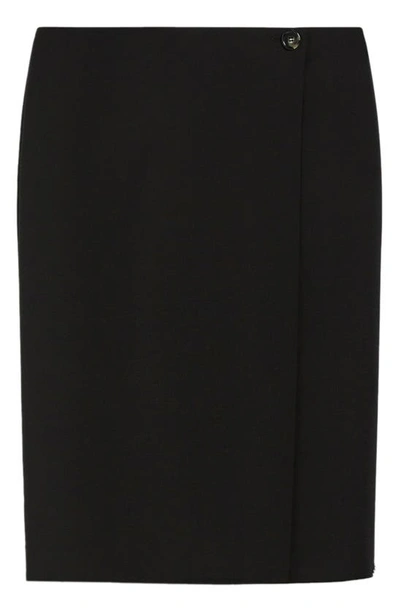 Shop Sportmax Virgin Wool Wrap Skirt In Black