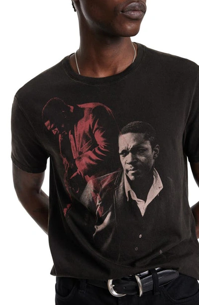 Shop John Varvatos John Coltrane Graphic T-shirt In Black