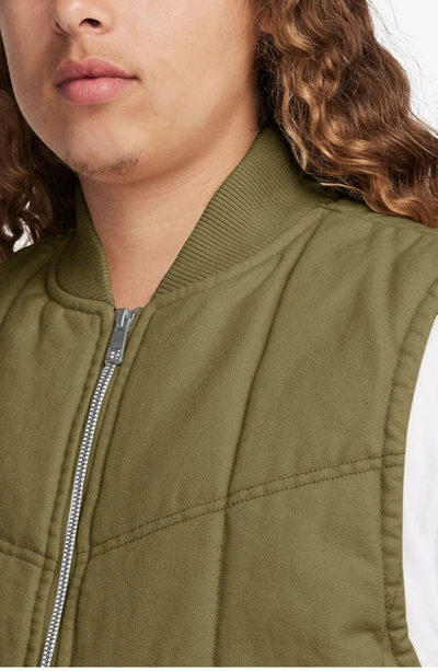 Shop Nike Life Padded Work Vest In Pacific Moss/ Pacific Moss