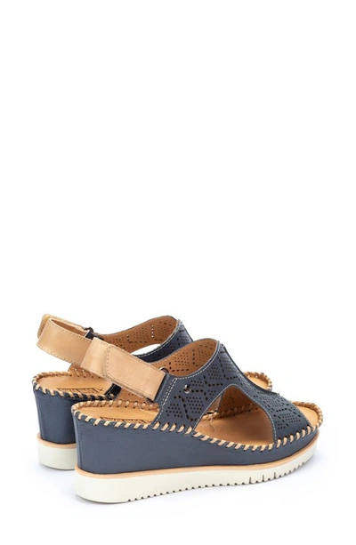 Shop Pikolinos Aguadulce Slingback Wedge Sandal In Blue