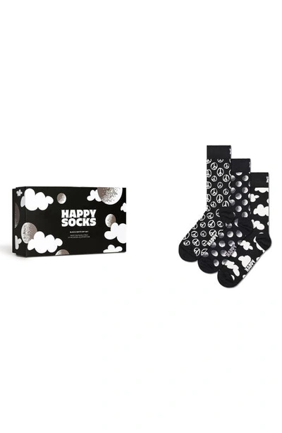 Shop Happy Socks Assorted 3-pack Black & White Crew Socks Gift Box