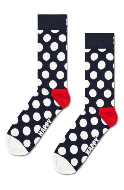 Shop Happy Socks Assorted 3-pack Optic Filled Crew Socks In Navy