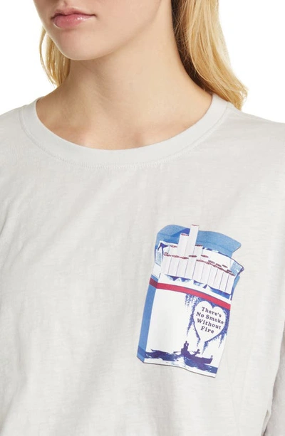 Shop Boys Lie No Smoke Cotton Graphic T-shirt In Grey