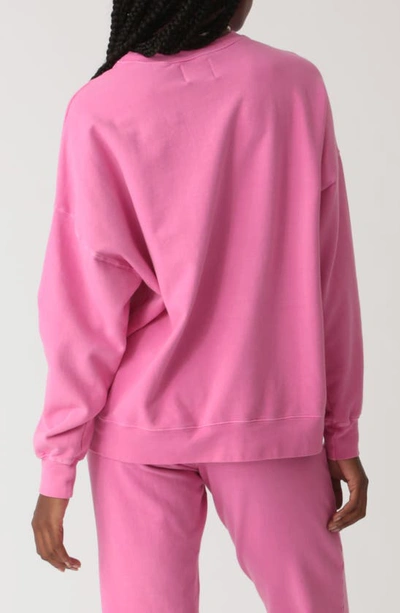 Shop Electric & Rose Atlas Malibu Cotton Blend Graphic Sweatshirt In Malibu Pink