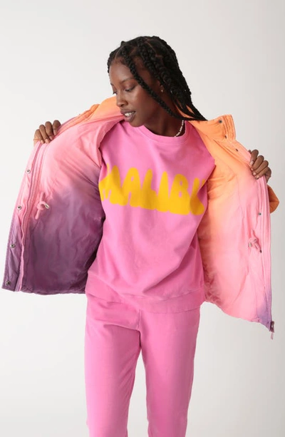 Shop Electric & Rose Atlas Malibu Cotton Blend Graphic Sweatshirt In Malibu Pink