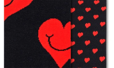 Shop Happy Socks Assorted 2-pack I Heart You Socks Gift Box In Red/ Black