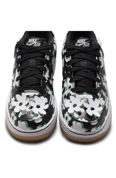 Shop Nike Kids' Air Force 1 Lv8 Sneaker In Black/ White/ Green/ Brown