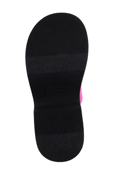 Dkny Logo Quilt Platform Sandal In Shckng Pnk