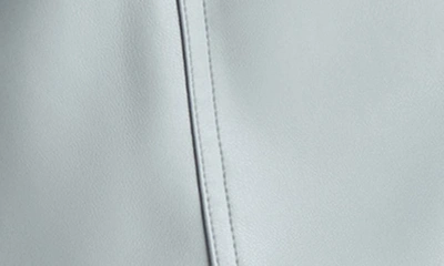 Steve Madden Faux The Record Faux Leather Shorts In Slate Grey