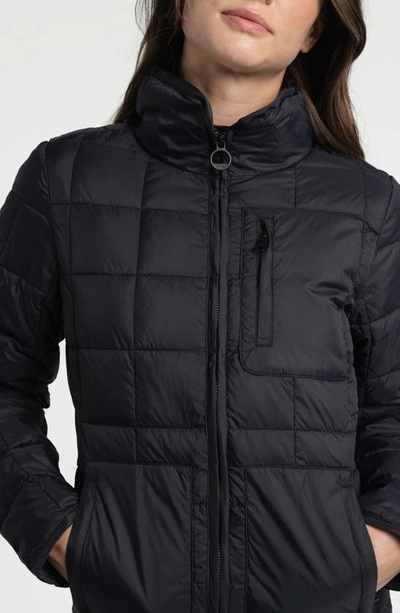 Shop Lole Daily Water Repellent Quilted Stand Collar Jacket In Black Beauty