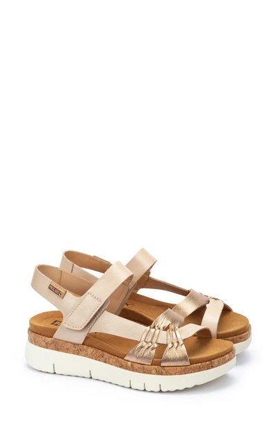 Shop Pikolinos Palma Wedge Sandal In Champagne