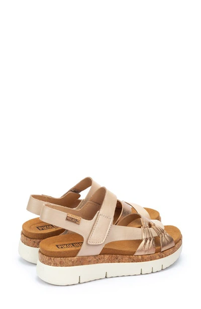 Pikolinos Palma Wedge Sandal In Champagne
