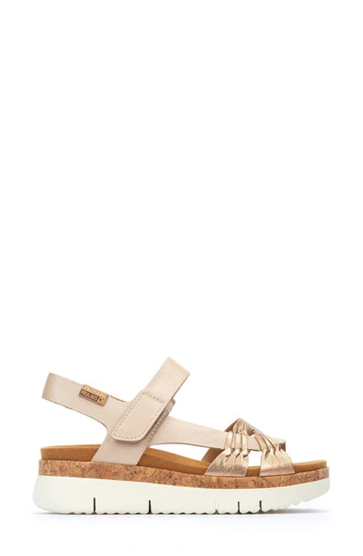 Pikolinos Palma Wedge Sandal In Champagne
