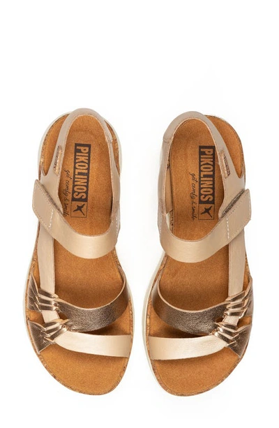 Pikolinos Palma Wedge Sandal In Champagne