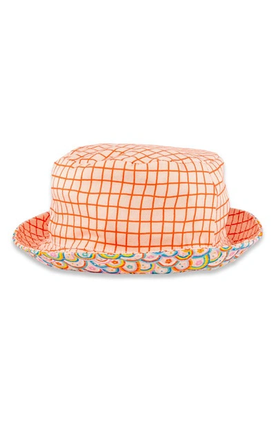 Shop Miki Miette Reversible Cotton Bucket Hat In Pink