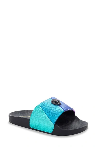 Shop Kurt Geiger Kids' Mini Meena Eagle Slide Sandal In Black Multi