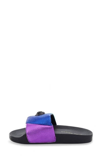 Shop Kurt Geiger Kids' Mini Meena Eagle Slide Sandal In Black Multi