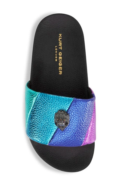 Kurt Geiger Girls' Mini Meena Eagle Slides - Toddler, Little Kid, Big Kid In Black Multi