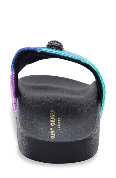 Kurt Geiger Girls' Mini Meena Eagle Slides - Toddler, Little Kid, Big Kid In Black Multi