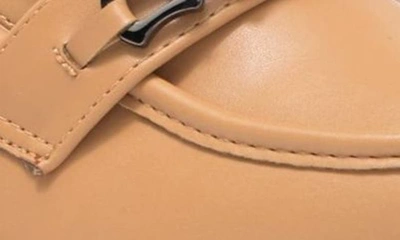 Shop Chase & Chloe Chain Detail Platform Lug Loafer In Nude
