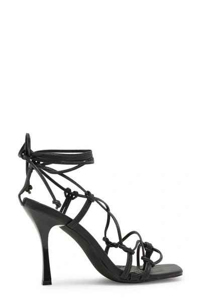 Shop Chase & Chloe Knotted Sandal In Black